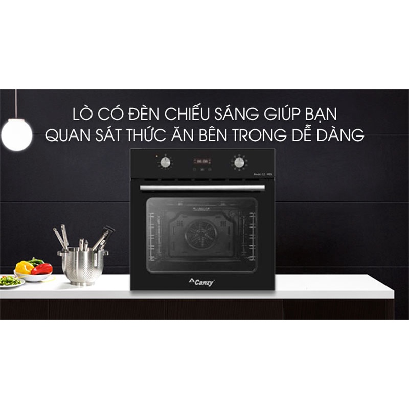 [Mã ELHADEV giảm 4% đơn 300K] Lò nướng âm tủ Canzy CZ-09DL (Điều khiển cảm ứng kết hợp núm soay, Dung tích 70L)