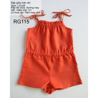 Rg115_rập giấy may bộ jum bé gái