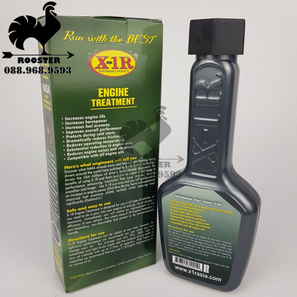 Phụ gia dầu nhớt động cơ  X-1R (X1R) ENGINE TREATMENT, bảo vệ , tăng hiệu xuất, làm sạch hệ thống bôi trơn động cơ.