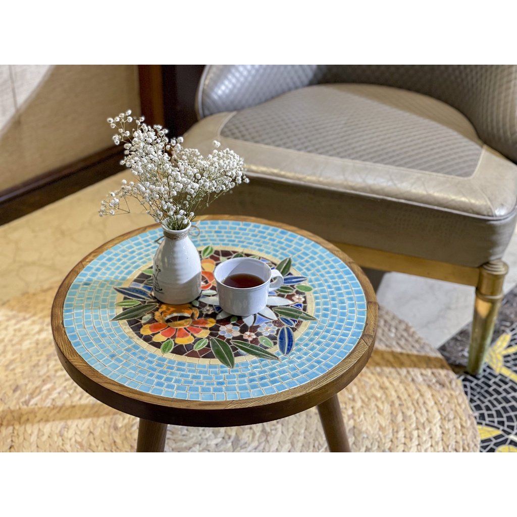 Bàn Trà MOSAIC Bàn Cafe Tròn Gốm Sứ Cao Cấp Mẫu Mã Đa Dạng