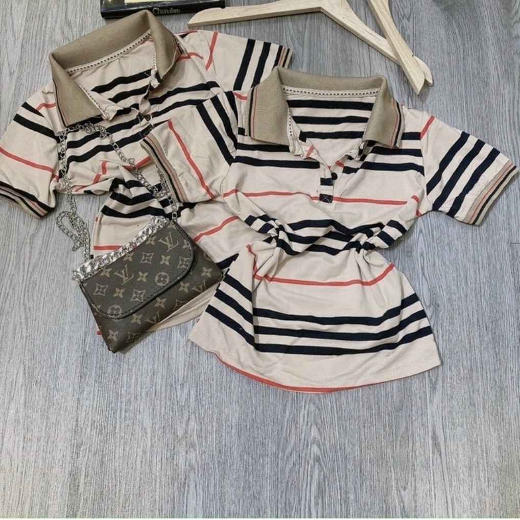 ÁO THUN NỮ CỔ BBR TRỤ SỌC NGANG - SOHO store