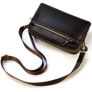 CLUTCH CẦM TAY DA BÒ ( có dây đeo chéo )