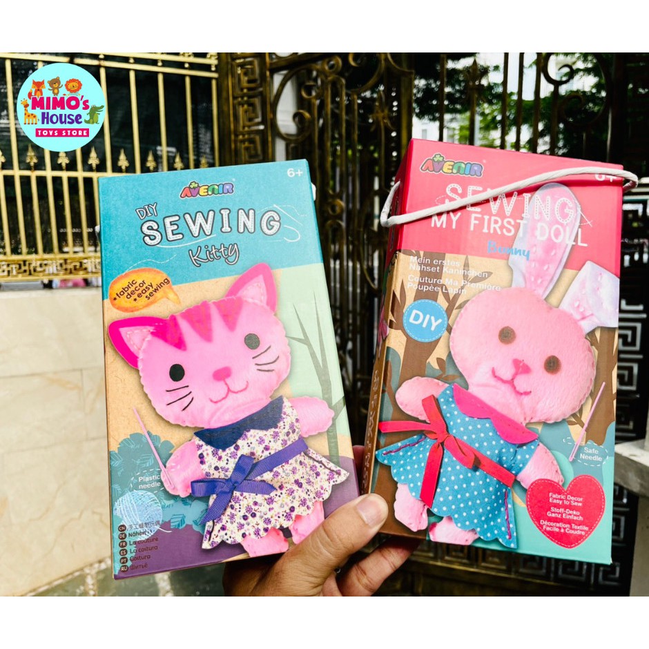 BỘ KIT – TỰ MAY THÚ BÔNG HÃNG AVENIR (SEWING – MY FIRST DOLL)