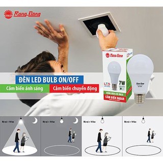Bóng đèn LED BULB Cảm biến cảm ứng Rạng Đông 9W LED A60N3/9W RADA