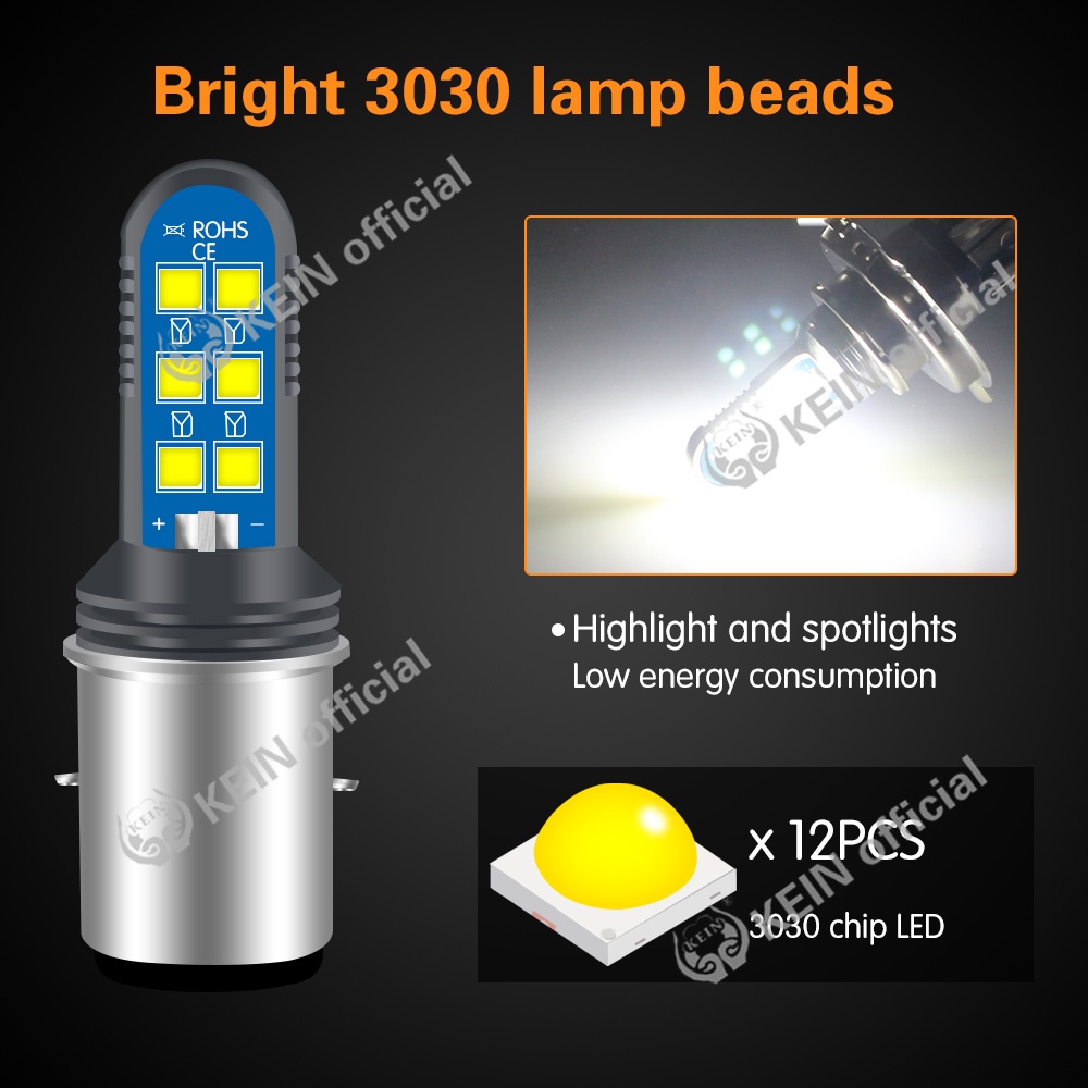 Đèn Pha H4 Led H6 BA20D P15D H6W 12V Ánh Sáng Trắng Cho Xe Máy