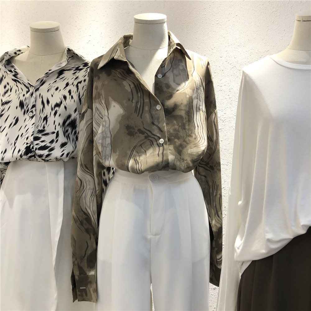 Áo Sơ Mi Dài Tay In Họa Tiết Xinh Xắn Dành Cho Nữ