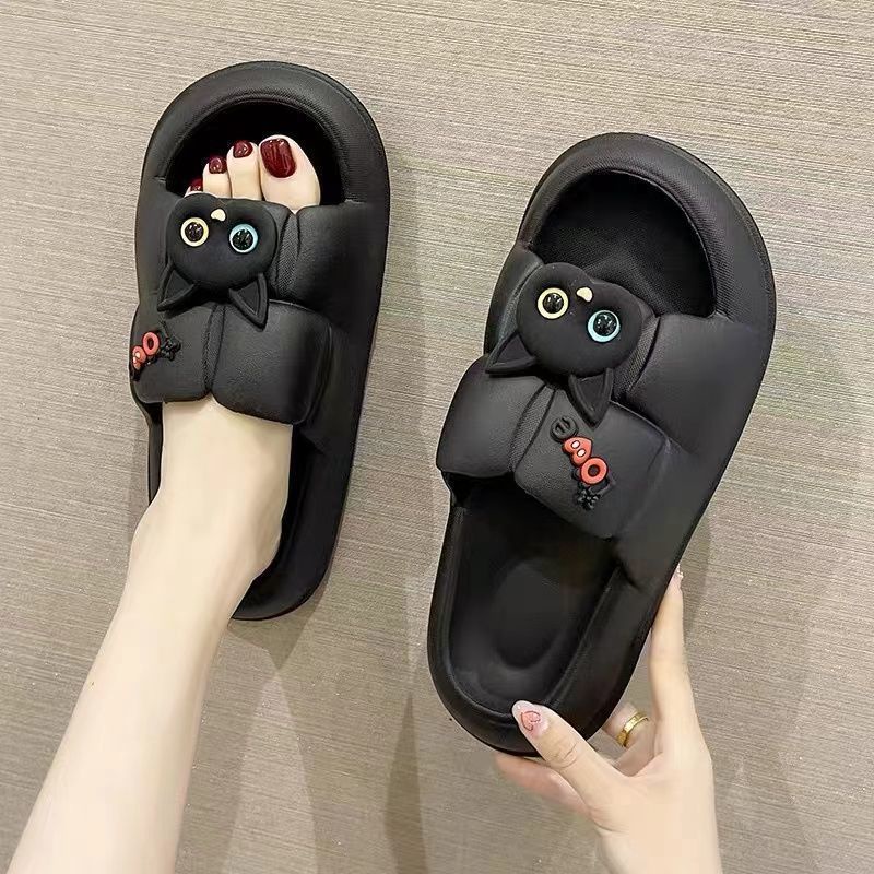Dép Đế Dày Họa Tiết Hoạt Hình Xinh Xắn Dành Cho Nữ