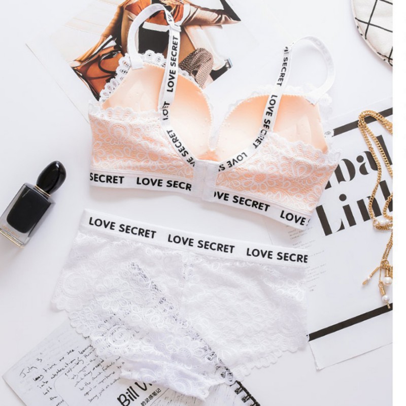 Set áo và quần lót ren phối chữ thời trang gợi cảm cho nữ | BigBuy360 - bigbuy360.vn