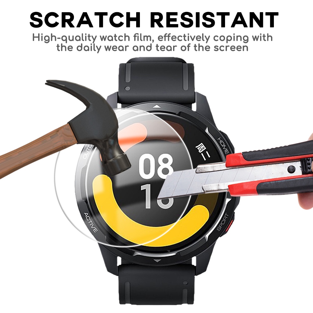 Set 4 Kính Cường Lực Bảo Vệ Màn Hình Chống Trầy Cho Đồng Hồ Thông Minh Xiaomi Watch S1 Active / Color 2