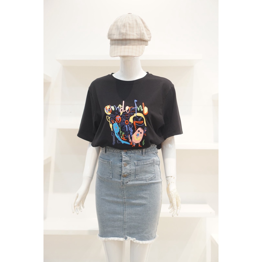 Áo thun nữ cotton in hình dễ thương 01