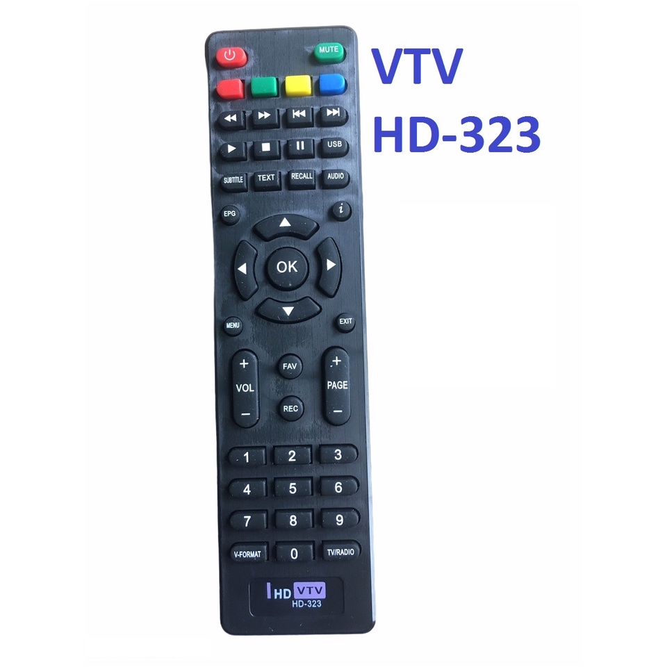 Điều khiển VTV HD-323 - Tặng kèm pin-Remote đầu thu truyền hình VTV HD 323