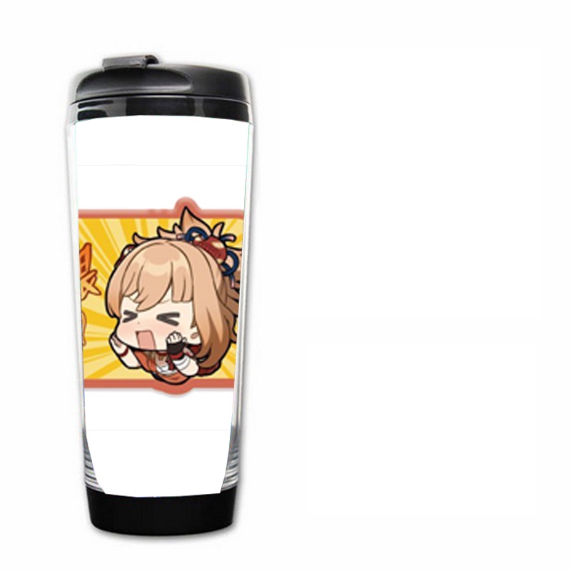 Bình nhựa đựng nước in hình NHÂN VẬT GENSHIN IMPACT game chibi anime M5 tiện lợi lưu niệm