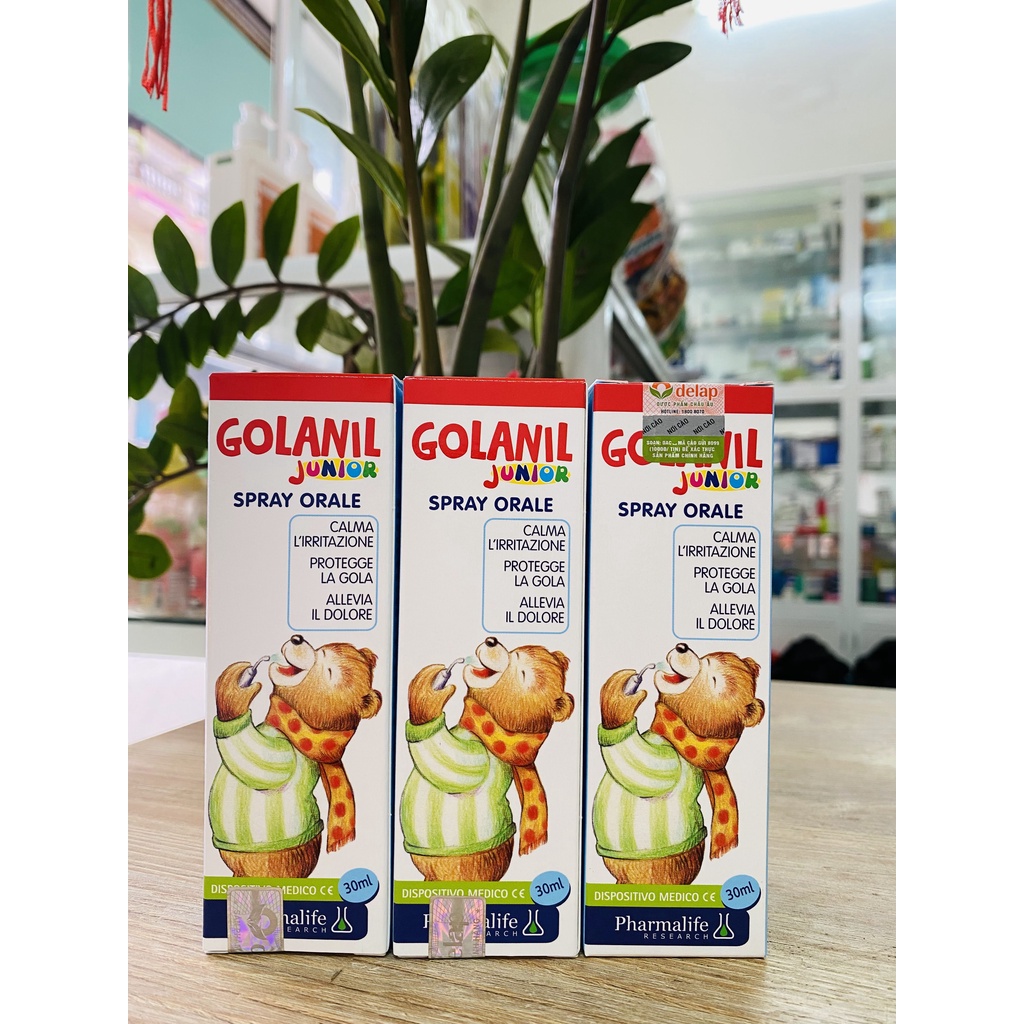 Xịt họng keo ong Golanil Junior- Hỗ trợ giảm ho, đau rát họng