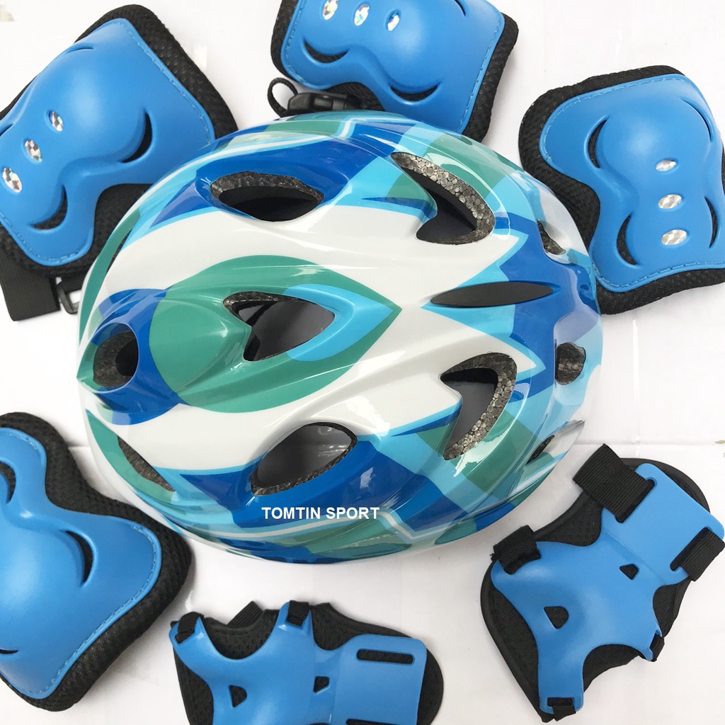 Bảo hộ bảo vệ chân tay và mũ bảo hiểm thể thao trượt patin, ván trượt và đạp xe - phụ kiện giày trượt patin TOMTIN SPORT