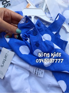Bộ Hè Bé Gái Chấm Bi Coban
