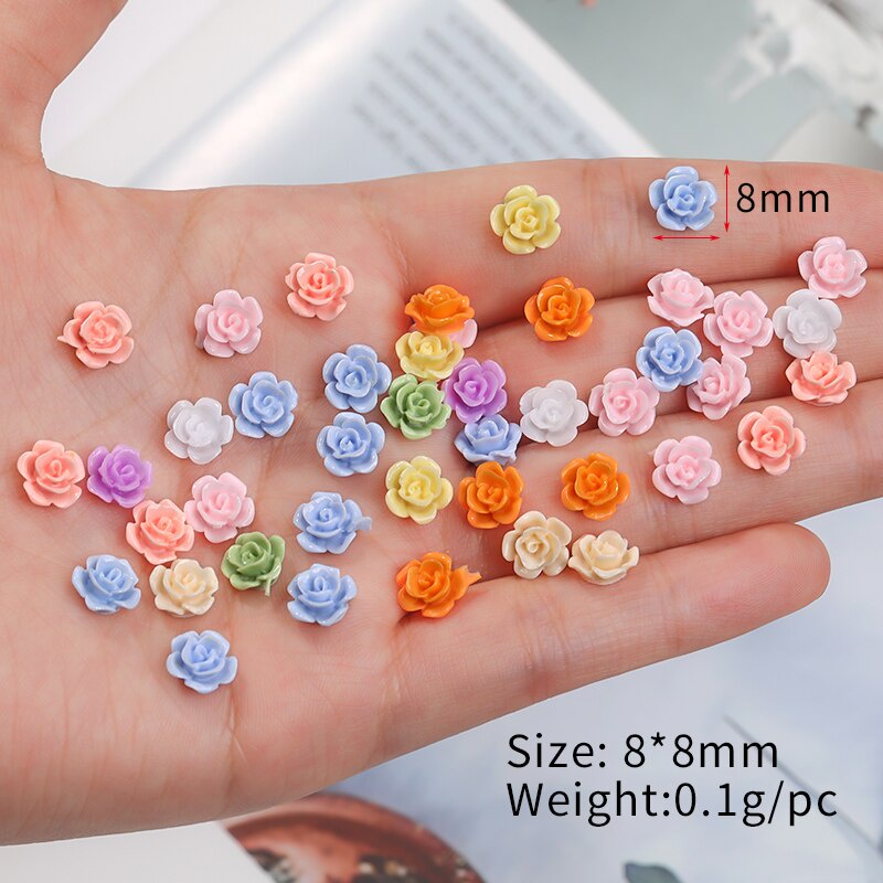 Set 20 Phụ Kiện Trang Trí Móng Tay Hình Hoa Trà 3d