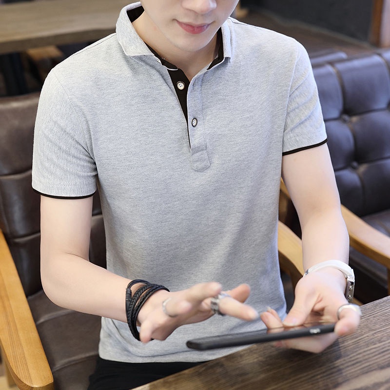 Áo thun nam POLO trơn vải cá sấu cotton cao cấp ngắn tay cực sang trọng