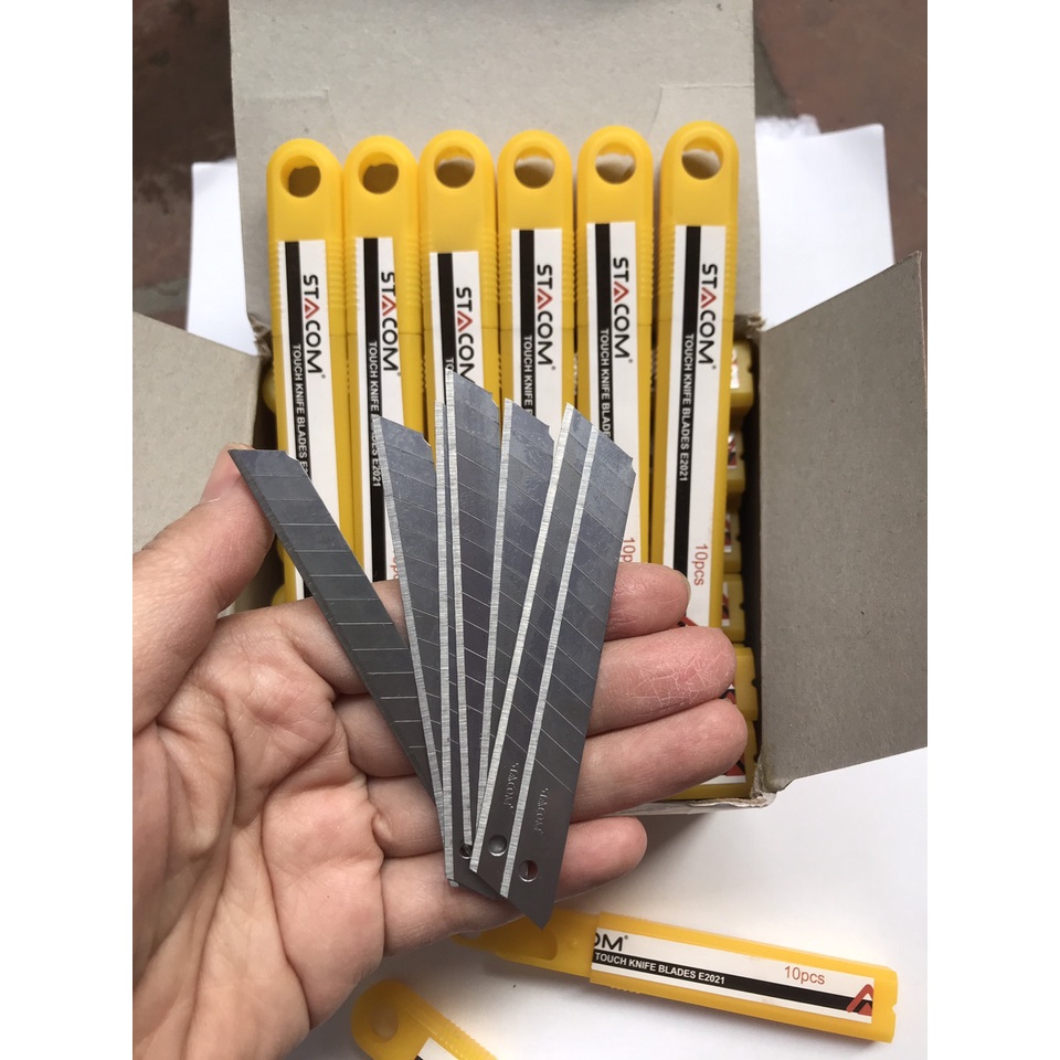 Lưỡi sao trổ / dao dọc giấy loại to E2012-18mm, nhỏ E2021-, góc 30 độ E2030-9mm