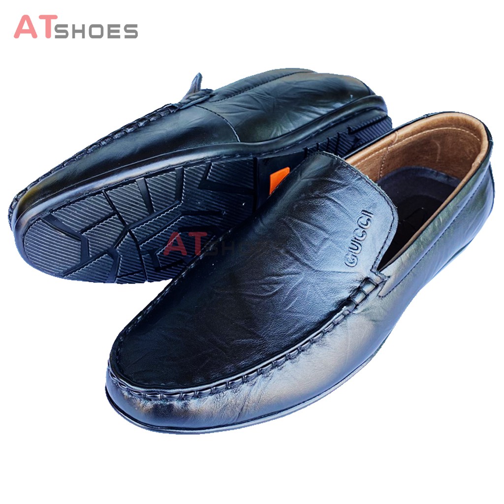 Giày Mọi Nam Giày Nam Da Bò Cao Cấp Atshoes Siêu Bền Êm Chân Phù Hợp Mọi Lứa Tuổi GDAT011