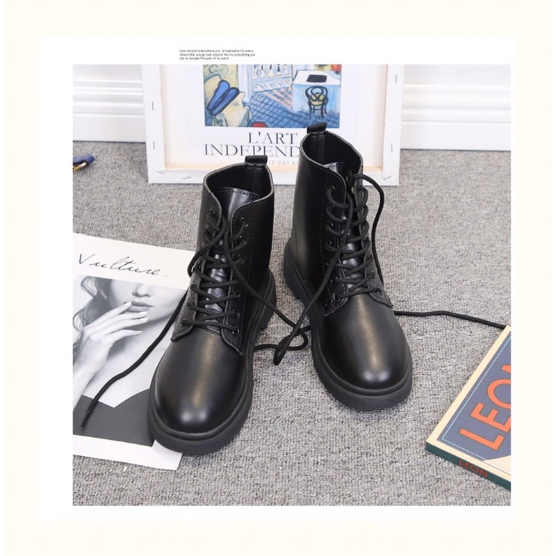 [ ORDER QUẢNG CHÂU] Boots da cổ cao basic Hàn Quốc có ảnh thật | BigBuy360 - bigbuy360.vn