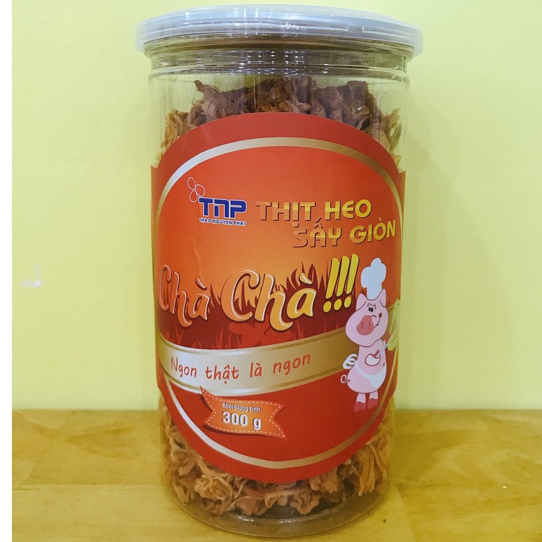 [HEO QUA KIỂM DỊCH] Thịt Heo Sấy Giòn Chà Chà Thảo Nguyên Phát TNP HŨ 300g, Khô Heo