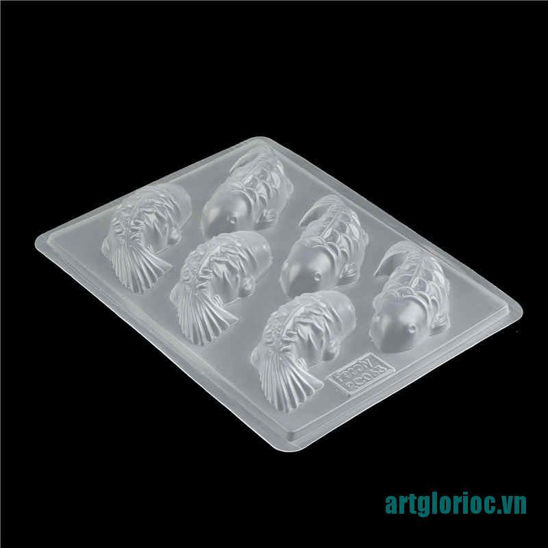 hot&3D Carp Fish Cake Chocolate Mould For Jelly Sugarcraft Rice Cake Baking Tools