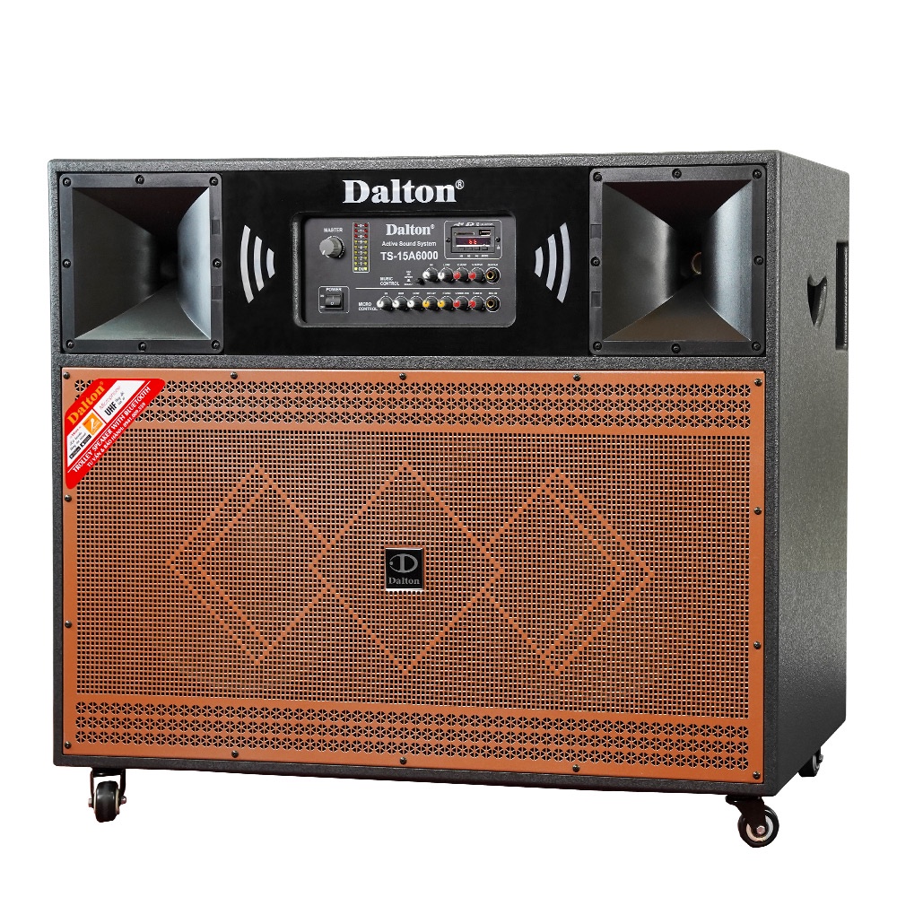 Loa kéo điện karaoke Dalton TS-15A6000, công suất 2200W, Bass loa 4 tấc BH 12 tháng tặng kèm 2 micro UHF