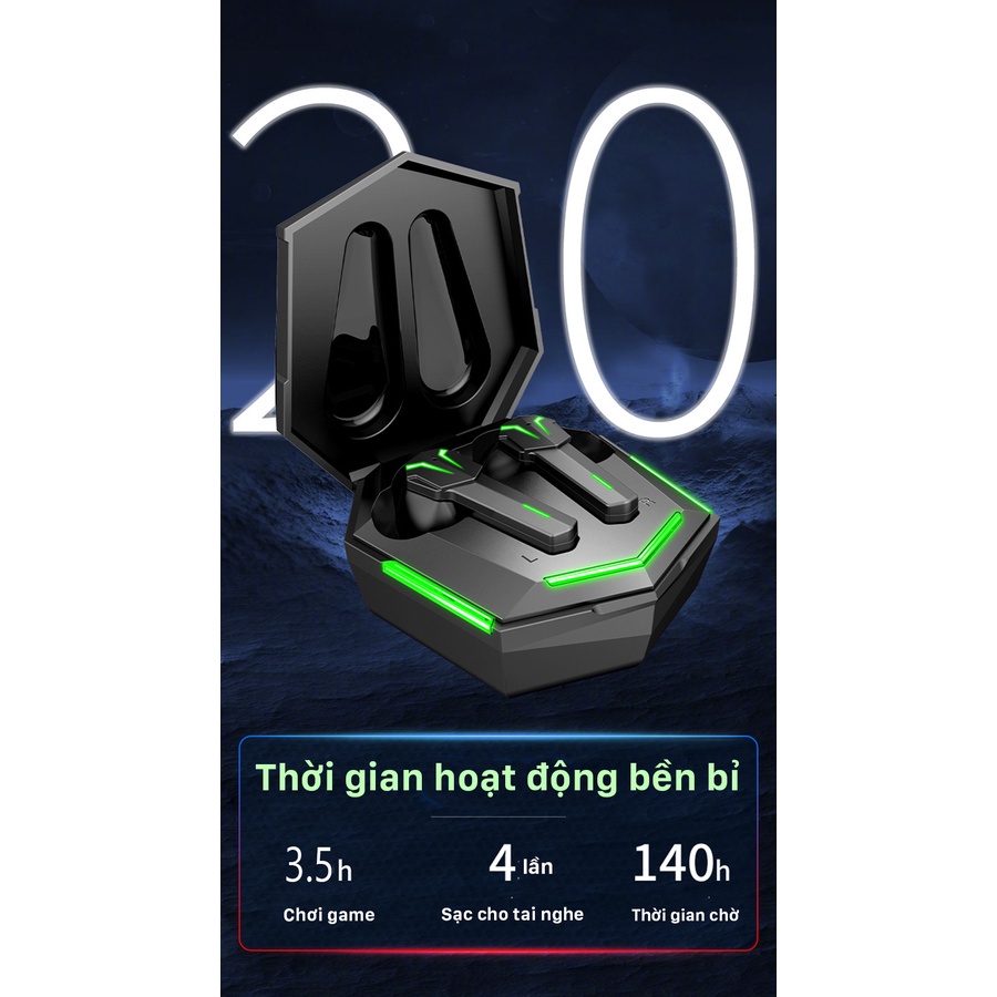 TAI NGHE BLUETOOTH GAMMING X33 nổi bật với thiết kế lạ mắt đậm chất gaming - BẢO HÀNH 6 THÁNG - GOMHANGVN