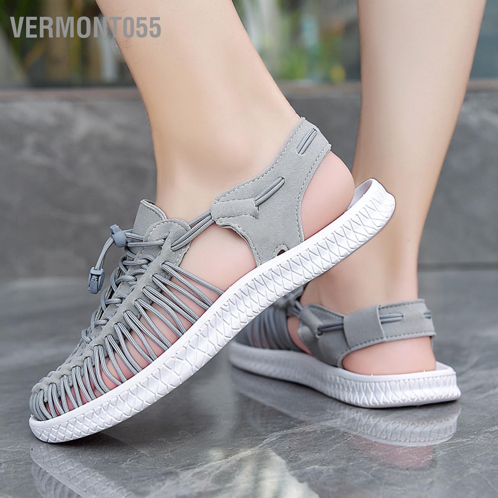 Có thể bán buôn Sandal kín ngón chân thể thao ngoài trời Bãi biển dệt rỗng Giày dép nhân quả cho nam giới Vermont055 Hàng giao ngay