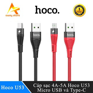 Dây Cáp Sạc Nhanh Chân Hoco Micro USB ,Type C U53 Truyền Tín Hiệu Cho Điện Thoại, Máy Tính Bảng