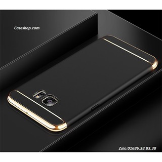 Ốp lưng 3 mảnh bóng đầu Sam sung S7 Edge (đen)
