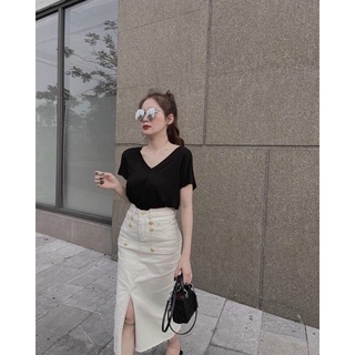 ÁO THUN CỔ TIM TAY CÁNH DƠI