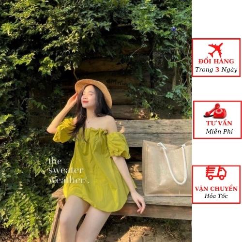 Áo trễ vai nữ babydoll tay bồng tiểu thư bánh bèo ulzzang Hàn Quốc