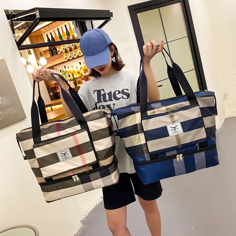 QQ Túi Xách Du Lịch Cỡ Lớn Có Ngăn Đựng Giày Tiện Dụng