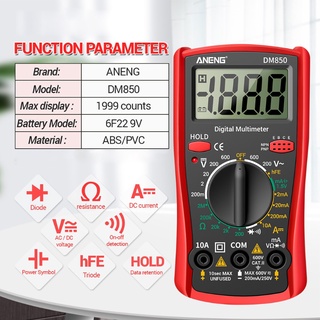 Digital DM850 Electronic Digital Multimeter Professional 1999 Counts Multimeter