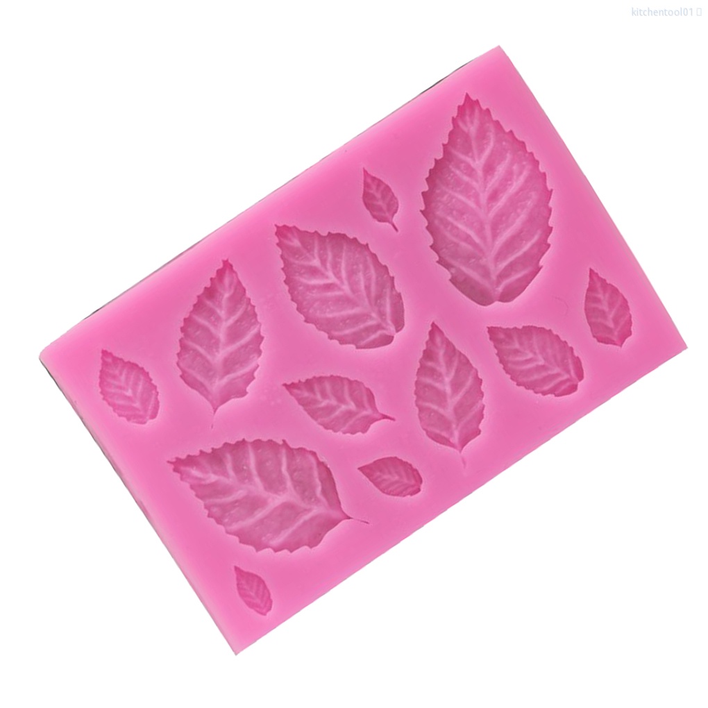 Khuôn Silicone Tạo Hình Làm Bánh Kẹo Hình Lá Phong Hoa Hồng 3d Diy Trang Trí Bánh Cupcake Nhà Bếptool01