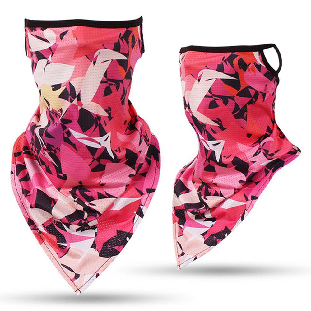 Yếm Che Mặt Hình Tam Giác Bằng Lụa Lạnh Khi Đi Xe Máy Ngoài Trời Ốp