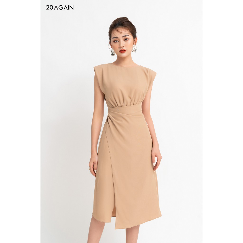 [Mã WABRWA15 giảm 15% đơn 300K] Đầm xòe vạt chồng thân dưới 20AGAIN DEA1231 | BigBuy360 - bigbuy360.vn