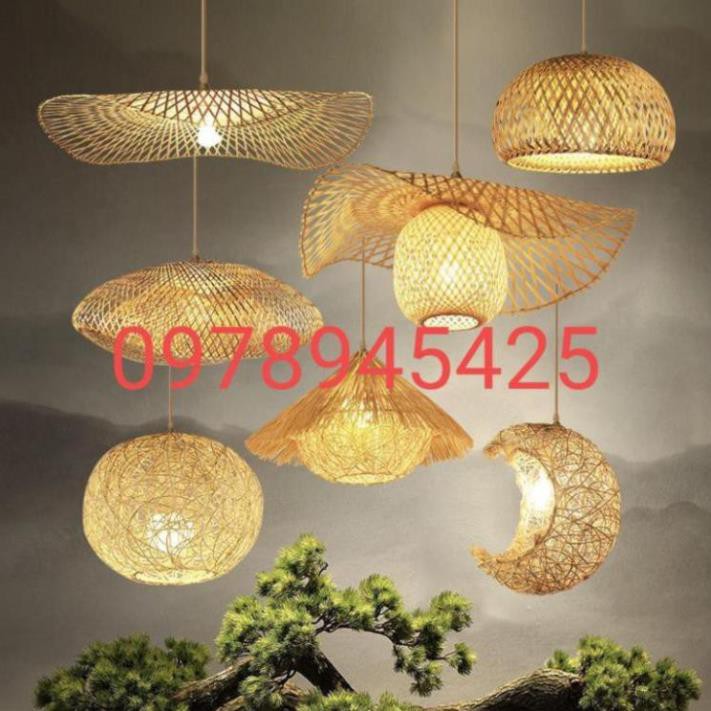 Xưởng SX- Đèn tre đèn mây tre đèn lồng tre thả trần mã 0050 -Tre Việt