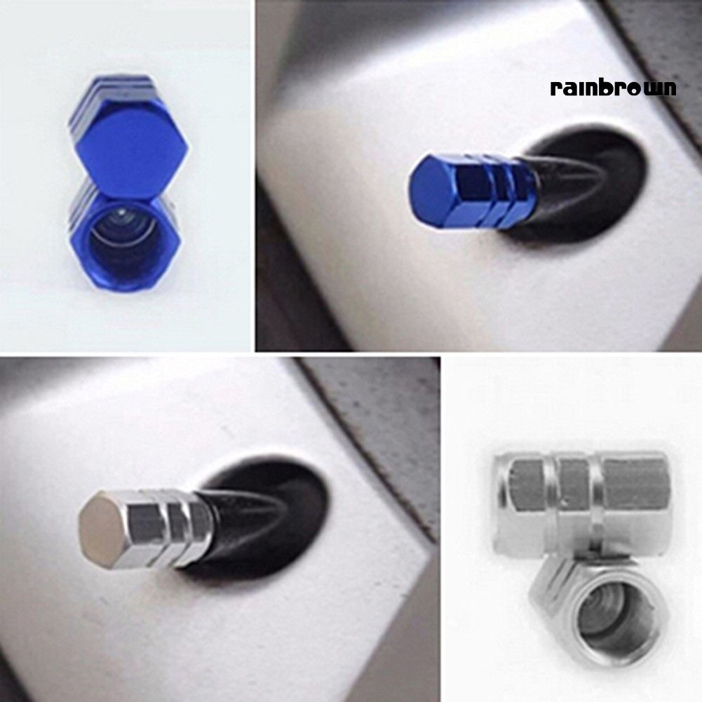 Set 4 Nắp Đậy Van Lốp Bằng Nhôm Tiện Dụng Phù Hợp Cho Xe Ô Tô / Xe Tải