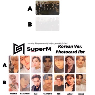 /CÓ SẴN/ SUPERM OFFICIAL PHOTOCARD VER HÀN