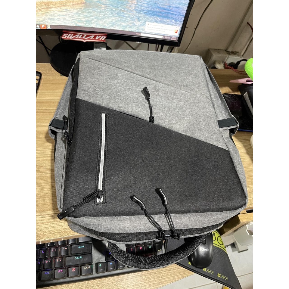 Balo văn phòng laptop 15,6 ICNH có sạt phản quan chống nước kép vào vali Shalla