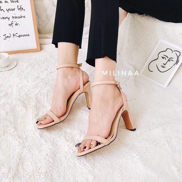 [FREESHIP] [CÓ VIDEO THẬT] SANDAL GÓT MẢNH 8p