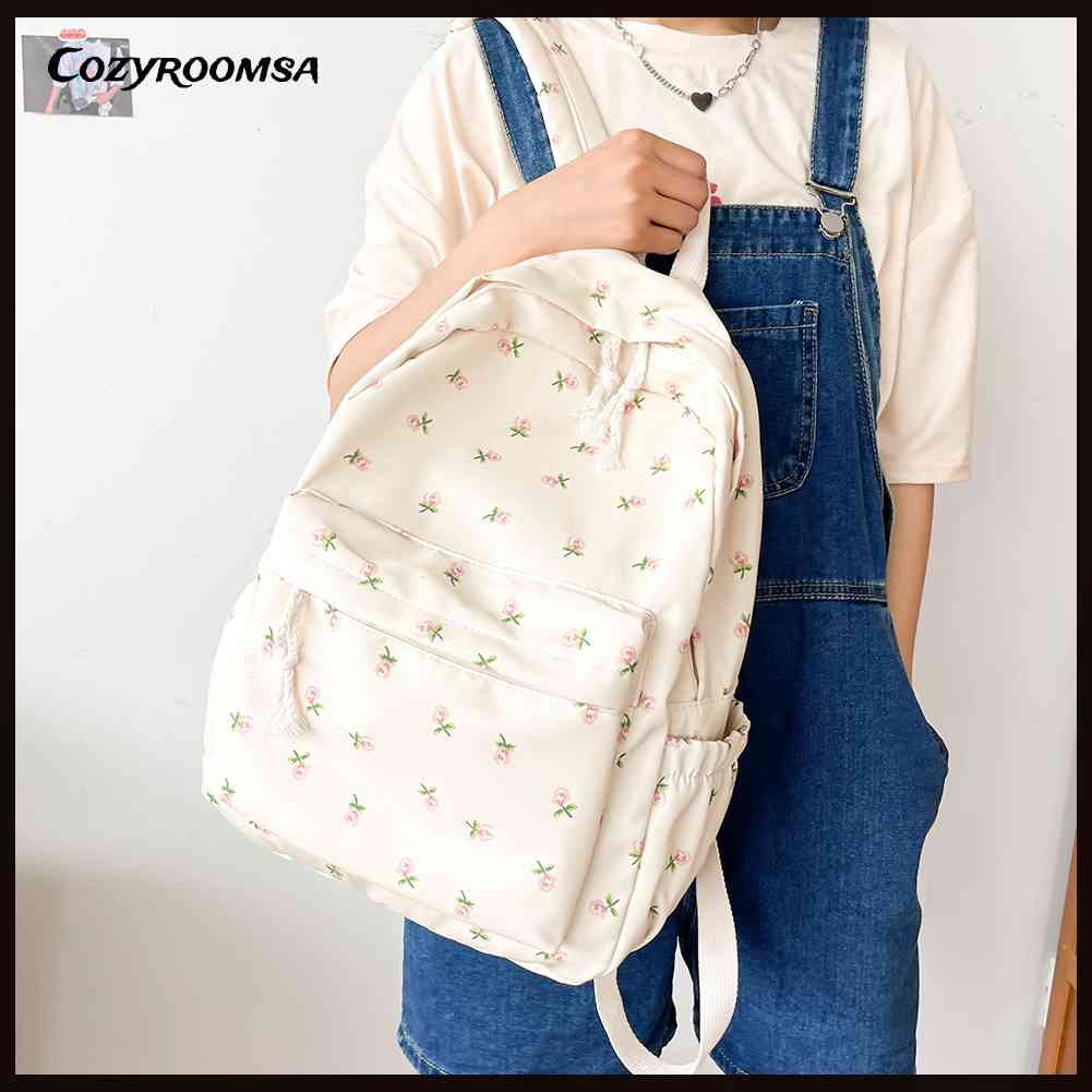 Balo Đi Học / Du Lịch Cỡ Lớn In Hoa Thời Trang