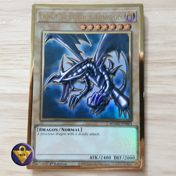 Thẻ Bài Yugioh: Red-Eyes Black Dragon - MAGO-EN003 - Premium Gold Rare