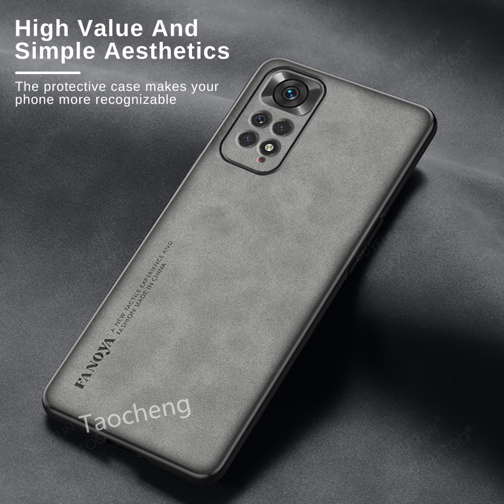 Ốp Điện Thoại Da Cừu Viền TPU Dẻo Cho Xiaomi Redmi Note 11S 11 Pro + Plus 4G 5G Note11 Note11S Note11Pro Note11Pro +