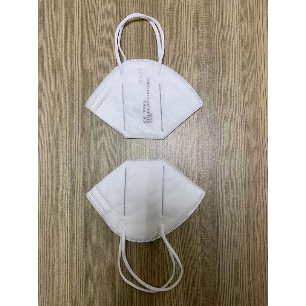 Khẩu trang N95 KN95 5 lớp chống bụi mịn PM2.5, có kẹp kim loại chắc chắn ở sống mũi