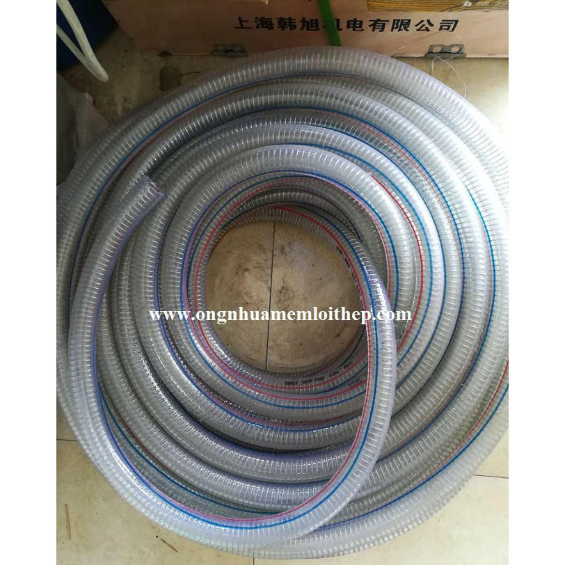 Ống nhựa mềm lõi thép phi 20 dẫn xăng dầu hóa chât,Ống dẫn xăng dầu d20 10m