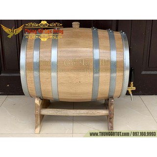THÙNG GỖ SỒI NGÂM Ủ RƯỢU 50 LÍT
