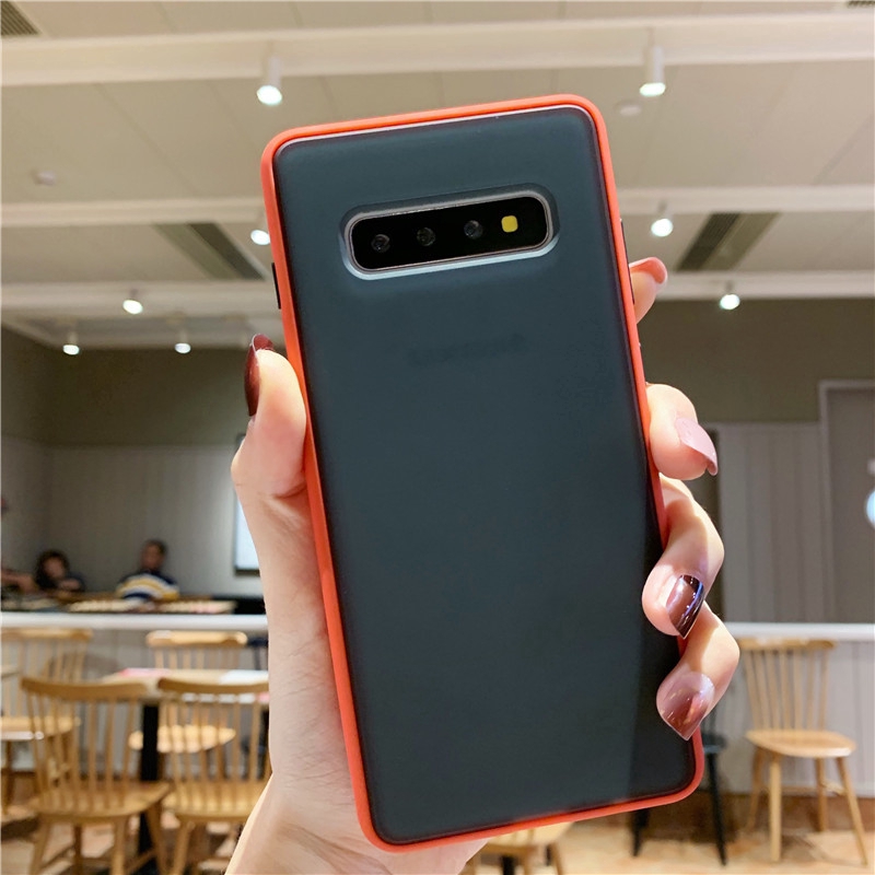 Ốp điện thoại chống sốc chống va đập và chống in dấu vân tay 6 màu cho Samsung S8 S9 S10 Plus S10E S10 Lite Pro